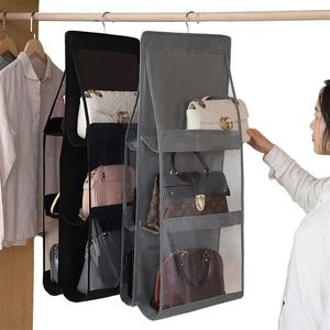 Storage Bags Foldable Hanging For Handbag Organizer Things Wardrobe Transparent Clothes Bag Sundry