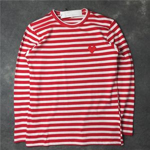 Mens T Shirts Japanese Fashion Love Brodery Long Sleeve High Street Stripe Long-Sleeved Loose Designer Women T Shirts Casual Clothes S-XL 6 Color