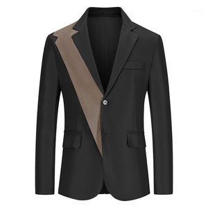 Männer Anzüge Blazer Männer Blazer 2023 Oversize Spleißen Business Casual Slim Fit Anzug Jacke Männliche Jungen Mantel