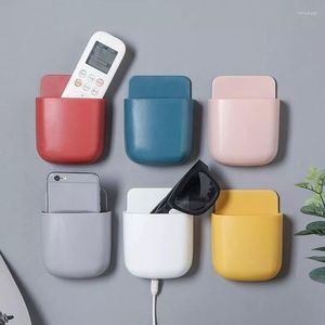 Storage Boxes Wall Mounted Organizer Box Remote Control Air Conditioner Case Mobile Phone Plug Holder Stand Container Rack