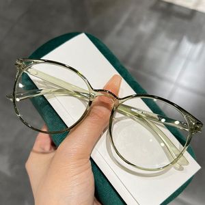 Männer nette Spiegelpolizei für klassische Frauengläser Sonnenbrille Designer Sonnenbrille Stil runde Fertiger Myopia Brille Unisex Vintage Clear Lens kurzsichtiger Sicht