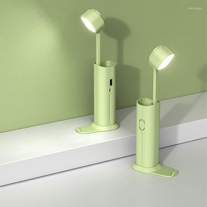 Bordslampor Creative Eye Protection Desk Lamp Learning to Read Bedroom sovsal utomhusladdning Treasure USB LED -natt