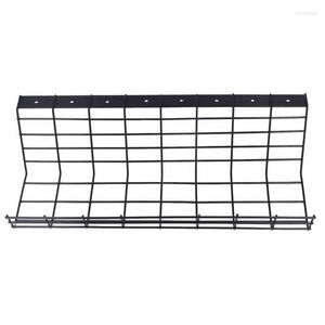 Hooks Desk Cable Organizer Black Coating Management Tray for Office