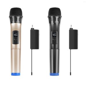 Microphones Professional Wireless Karaoke Microphone Loudspeaker UHF Metal Dynamic Handheld Mic For Party Church Meeting Wedding