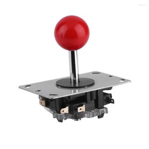 Spelkontroller 8 Way Justerbar Joystick Arcade DIY Fighting Stick Parts för video mycket robust konstruktionsröd