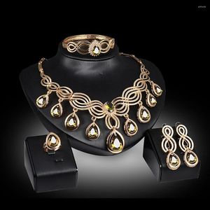 Necklace Earrings Set 61154067 Girls Ornament Fashion Lady Charming Women Bracelet Pair Ear Stud Vintage Female Fingle Ring