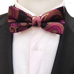 Bow Ties Unique Men's Bowtie Paisley Geometric Color Matching Ascot Tie Business Bowknot Corbatas For Groom Party Clothing Accessorie