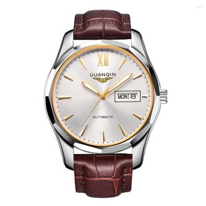 Armbanduhren Guanqin Japan NH36 Bewegung Männer automatische mechanische Uhr Herrenuhren Top-Marke Mode wasserdicht Saphir Relogio Masculino