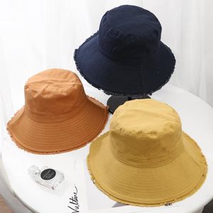 Wide Brim Hats Spring Summer Big Bucket Hat Women Solid Panama Cotton Fisherman Fishing Hunting Cap Outdoor Sun Prevent Gorras