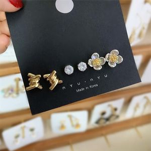 Stud Earrings Pairs Hoop Pearl Earring Set Fashion Gold Metal Earing Butterfly Circle Geometric Vintage For Women JewelryStud