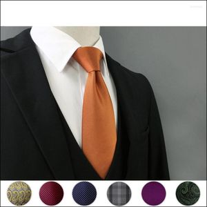 Bow Ties 6cm 2.36" Skinny Tie For Men Orange Blue Grey Necktie Slim Narrow Jacquard Woven Floral Wedding Gift Business Party