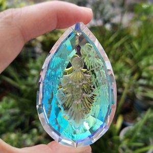 Decorações de jardim colorir cristal prisma suncatcher pendurado penteado pendente de árvore sempre -verde decoração de janela de casamento da casa de artesanato diy