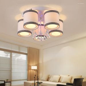 Ceiling Lights Lamp Simple LED Round Bedroom Warm Modern Restaurant Lighting Living Room Remote Control Color
