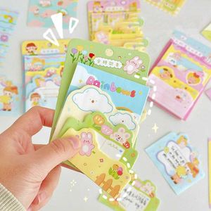 Confezione regalo 100 fogli Accessori per la scuola per ufficio Blocchetto per appunti per cartoni animati cancelleria Decorazioni carine Blocco note Cancelleria Nota adesiva Kawaii