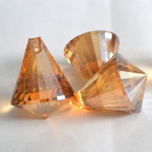 Chandelier Crystal Dia.40mm X 50mm Height 48pcs/lot Golden Peach Color & Curtain Pendant Parts