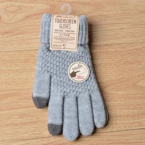 Five Fingers Gloves Brand 1 Pairs Women Knit Winter Warm Wrist Touch Screen Glove Female Mitten Accessories Wool Guantes Luvas De Inverno