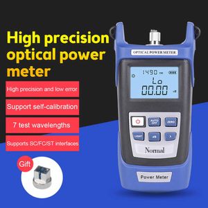High Precision Handheld Optical Power Meter Fiber Tester Attenuation Test 7 Wavelengths Support SC/FC/ST Interfa