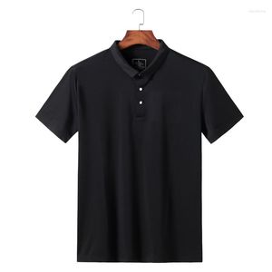 Camisetas masculinas homens de verão colar de colarinho curto camisetas de cor curta de cor sólida macho casual tamanho grande 3xl 4xl 5xl 6xl 8xl