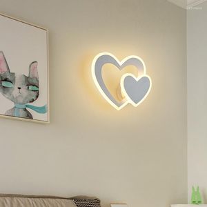 Wall Lamps Led Love Lamp Modern Minimalist Teahouse Club Aisle Bedroom Bedside Black And White Aluminum Decorative Lighting