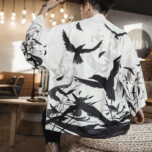 Roupas étnicas japonesas quimono mulheres haori yukata asiático streetwear samurai fantasia cardigan shirt homem tradicional ff3480ethnic