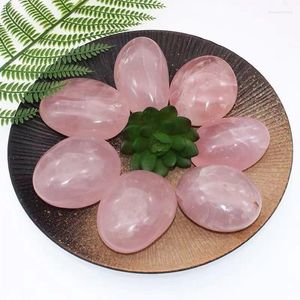 Figurine decorative Quarzo rosa naturale Pietre di palma Cristalli minerali Pietre preziose per massaggio Chakra Reiki Guarigione Feng Shui Artigianato