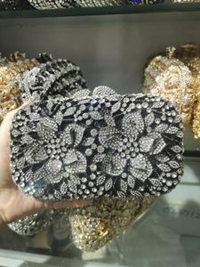 Вечерние сумки Xiyuan Champagne Flower Crystal Clutch Clutch Summ Suck Suck Suck Women Formal Sudbag Свадебные свадебные кошельки сумочки