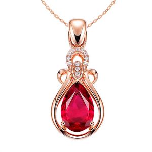 Pendant Necklaces RE Fashion Women Red Rhinestone Diy Chain Necklace Pendants Only Statement Bijouterie Jewelry Making Accessories
