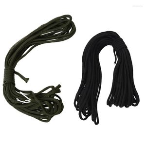 Utomhusgadgets 2 st paracord 550 Parachute Rope 7 Core Strand för klättring camping spänne svart 50ft mörkgrön 25ft