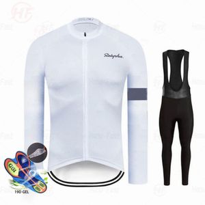 Racing Sets Raphaing Team Pro Spring Cycling Jersey Set Long Sleeve MTB Bike Wear Clothes Bicycle Clothing Ropa