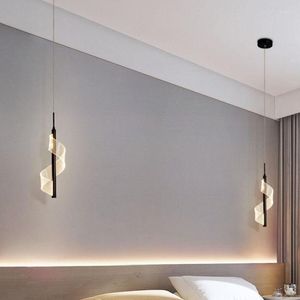 Anhängerlampen minimalistische LED -Lichter Restaurant Kaffee Wohnzimmer Nachtlampe Nordische Innenintern Hintergrund Dekorative Hang