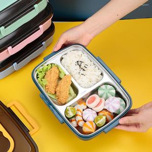 Учебная посуда наборы портативной ланч -коробки Bento Lunchbox Container Prep Precn