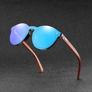 Zonnebril hout graan been dames trend mode persoonlijkheid casual wilde UV400 straat rijdende bril