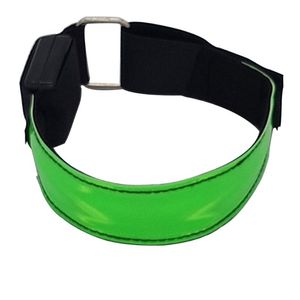 Guanti sportivi 4 pezzi Caviglia da jogging Elastico regolabile Strisce riflettenti Bracciale da corsa notturna Fascia da braccio LED ad alta visibilità per esterni