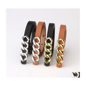 Belts Fashion Accessories Leather Metal Waist For Women Stretch Cummerbunds Ladies Coat Waistband Drop Delivery Otfdu