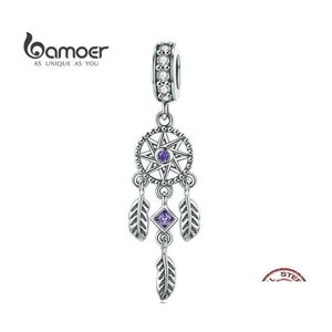 Charms Bamoer 100 925 Sterling Sier Pendant Dream Catcher Fit Women Charm Armband Halsband smycken Gift SCC841 Drop Delivery Hitta Dheyy