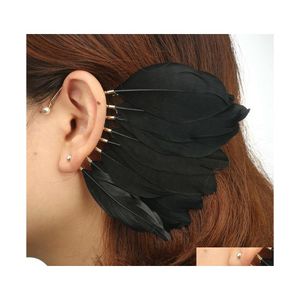 Clip-on parafuso Back clipon clássico branco preto pente pendurada brincos para meninas mulheres sem perfuração de hidromassagem de mangueira dhaqw