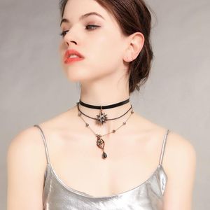 Anhänger Halsketten Mehrschichtige Temperament Stern Tropfen Halsband Kragen Bankett Kleid Halskette Für Frauen Europäischen Und Amerikanischen Passenden Schmuck