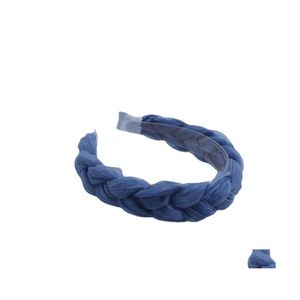 Stirnbänder Personalisierte Frauen Haarband Kreuz Knoten Geflecht Stirnband ADT Herbst Winter Kopfbedeckung Breite Seite Turban Haar Zubehör Drop De Otj7T