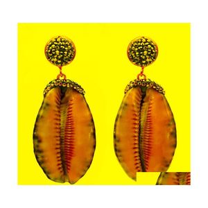 Dangle Chandelier Sea Shell Earrings Big Hyperbole Statement For Women Weddings Party Irregar Geometric Jewelry Trendy 2022 Drop De Dhgux