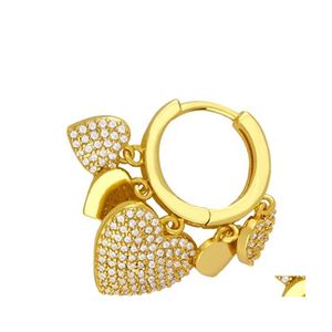 Hoop Huggie Hie Threegraces Fashion Cubic Zirconia 585 Gold Cute Tassel Star Have Heart Coldings For Lets Letna biżuteria Dhlzt