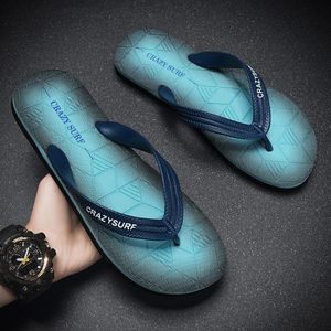 Slippers 2023 Summer Fashion Blue Massage Men Flip Flops Lightweight Casual Slides Non Slip Flat Beach Indoor Slipper