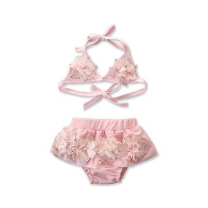 One Pieces Baby Girls Toddler Kid Floral badkläder Swimsuit Bikini Set Bathing Tankini