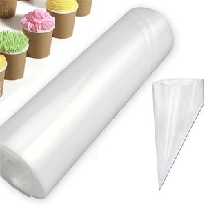 Cake Tools 1 Roll Piping Bags(50pcs) Convenient Making Fondant Cupcake Cookies Decor Transparent Useful Home Kitchen Baking