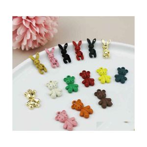 Charms Apeur 10pcs Spray Paint Bear Coll Bunn