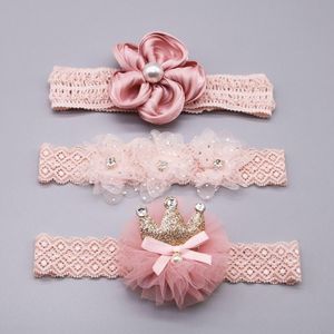 Hår tillbehör barn huvudbonne blomma krona båge kawaii söt söt rosa mjuka band märke mode pannband flickor flickor