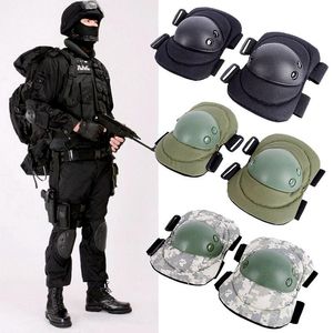 膝パッド肘4 PCS/ロット軍事戦術保護装置大人のハンティングスケートスクータースポーツ膝切り安全