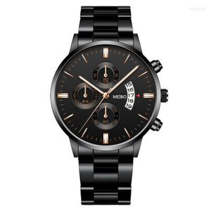 Orologi da polso Orologi da uomo 2023 Mens Military Sport Orologio in acciaio inossidabile Casual Data Calendario Quarzo Relogio Masculino Moun22