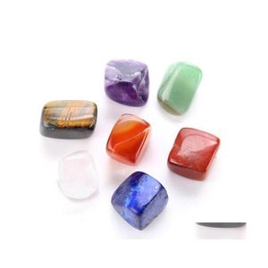 Konst och hantverk Crystal Chakra Stone Irregar 7st Lot Minerals Natural Stones Palm Reiki Healing Crystals Gemstones Home Decoration DHECV