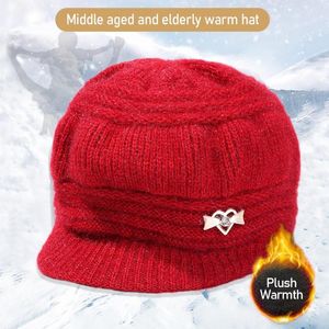 Beanies Beanie/Kafatası Kapakları Düz ​​Renk Kış Menzili Rüzgar Kalkanı Rüzgar Geçirmez Yün Şapka Örgü Kulak Isıtma Kapağı Peluş