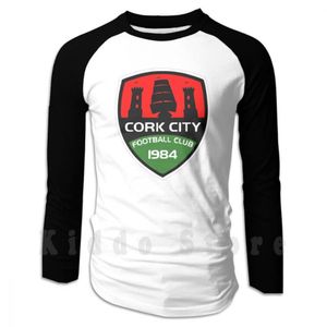 Erkek Hoodies Sweatshirts Cork City Shield Logo Uzun Kollu Fai Kupası Ligi İrlanda Premier Division Rebel269q